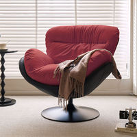 Sofá de lujo 360 giratorio cuero Metal nórdico Hotel silla sofá moderno sillón seccional hogar huevo muebles conjunto sala de estar sofás