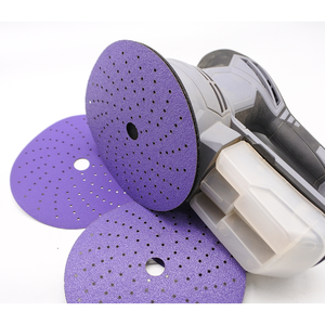 Op maat gemaakte schuurmiddelen ondersteunen 100 mm schuurpapier rond klittenband schuurpapier voor slijpen en polijsten - Product Image 1