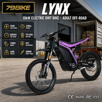 Moto tout-terrain électrique fabriquée en Chine, OEM ODM personnalisé, 72V 40Ah 10KW, marque privée, fournisseur en gros, moto tout-terrain pour adultes