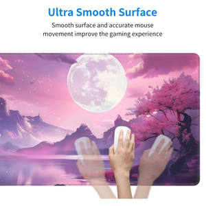 لوحة ماوس ألعاب كرتون زهري XXL من Canyon مع تصميم لوحة مفاتيح قاعدة كبيرة وموسعة الحجم مانعة للإنزلاق للاعبين بأسلوب أنيمي - Product Image 3