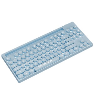 K87 Wired Keyboard 87 Keys Mechanical Feel Rainbow Backlit Cool Glow Suspended Keycaps Gaming with Phone <b>Holder</b> - Product Image 3