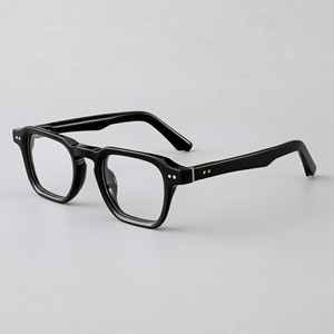 Finewell F3303 Unisex Retro Trendy Oval Acetate Full-Rim Eco-Friendly Anti-Blue Light Prescription Glasses Clear Vision - Product Image 2