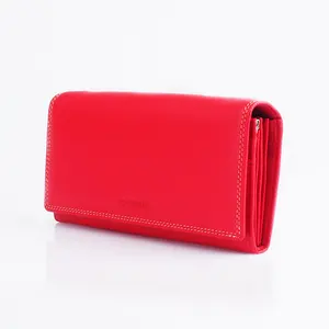 Bolso de mano de piel auténtica para mujer, Pochette con asa