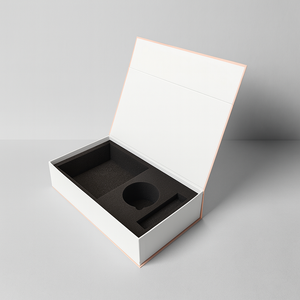 Premium Beauty Book <strong>Shape</strong> Flip Top Rigid Box <strong>Custom</strong> Printed <strong>Cardboard</strong> Packaging with Anti Scratch Matte Surface and Black EVA - Product Image 3