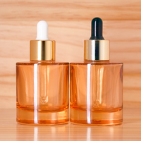 Flacon compte-gouttes transparent en verre clair personnalisé de 50 ml pour l'emballage