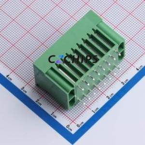 DB2EVHM-3.5-2*8P-GN Plug-in Terminal Block Through hole,P=3.5mm Connector Board-to-Board / Socket Closed Screw Fixing 2x8P 3.5mm - Product Image 2