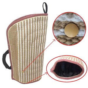 Suprimentos para Treinamento de Cães Roupa de Mordida de Juta e Cânhamo Manga Interativa para Treinamento de Cães - Product Image 2