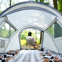 Tentes de camping dôme de glamping extérieur à ouverture rapide automatique en fibre de verre monocouche quatre saisons, fabriquées au Zhejiang, pour 3-4 personnes, en Oxford