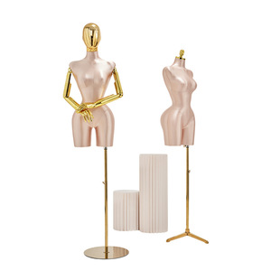 Ready to Ship Curvy <strong>Female</strong> Plus Size Manikin Bbl Dress Upper Body <strong>Dummy</strong> Big Breast <strong>Plastic</strong> Gold Mannequins - Product Image 5