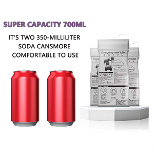 पोर्टेबल कस्टम डिस्पोजेबल 700 एमएल ट्रैफिक जाम आपातकालीन मूत्र डिस्पोजेबल कैंपिंग पेई बैग के लिए मूत्र बैग - Product Image 2