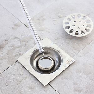 Cepillo de limpieza de desagües de material PP blanco sólido para inodoros y lavabos, herramienta limpiadora de tuberías - Product Image 4