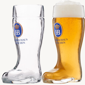 Hofbraeuhaus Muenchen Sustainable Oktoberfest Mini Glass "Boot" 0,04 L Boot Shaped Jarra de cerveza para barra de bar - Product Image 1
