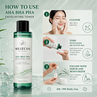 Tonique Exfoliant AHA BHA PHA 150ml à l'Acide Salicylique, à l'Huile d'Arbre à Thé et à la Niacinamide, Affinant les Pores et Clarifiant, Marque Privée OEM ODM