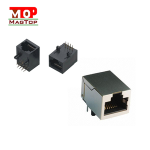 Connecteur RJ45 blindé avec puce à ressort et voyant LED jaune-vert pour l'état des équipements réseau - Product Image 1