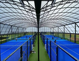 Couverture de terrain de padel en acier avec toit panoramique en verre pour plusieurs terrains et sports de plein air (<span class=keywords><strong>tennis</strong></span>) - Product Image 3