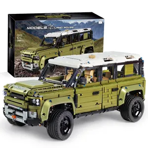 Mould King 13175 Technic Green 1:8 SUV Off Road Vehicle Famous Car Model DIY Assembly Building Block Sets Toys for Children