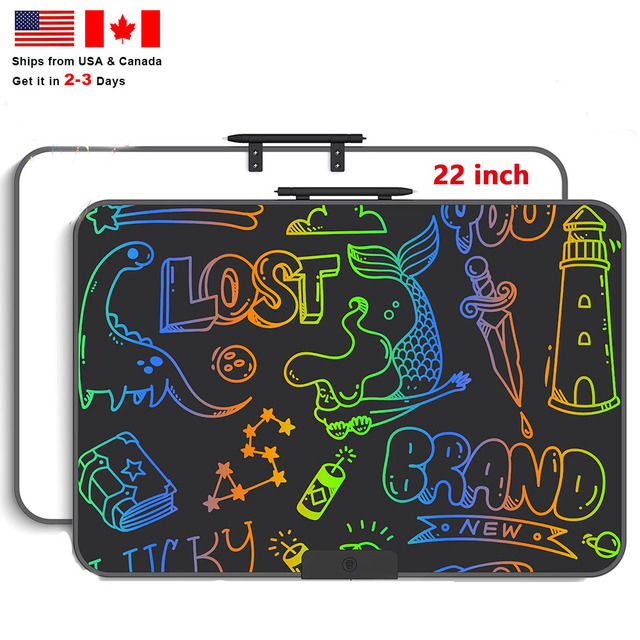 Free Shipping 22 Inch Charging Kids LCD Writing Tablet Erasable Drawing Board Rechargeable Graphics Digital Writing Pad for Kids