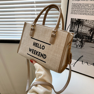 Sac à main en toile à bandoulière, sac de week-end, nouveau modèle minimaliste rétro, mode décontractée, léger, grande capacité, 2025 - Product Image 6