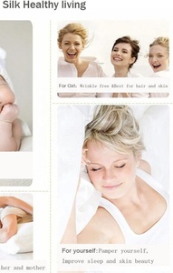 Ensemble de draps en <span class=keywords><strong>soie</strong></span> 100% comprenant une <span class=keywords><strong>taie</strong></span> d'oreiller, une housse de couette et une <span class=keywords><strong>taie</strong></span> d'oreiller - Product Image 5