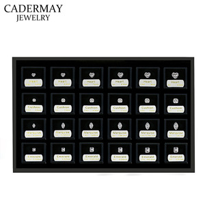 CADERMAY Jewelry Display Case 8 Shapes Zircon Diamond Comparison Specimens Tools Wholesale - Product Image 1