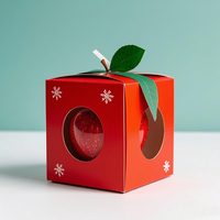 Boîte cadeau biodégradable pour biscuits de Noël, bonbons et autres aliments, 9*9*2,5 pouces, avec compartiments, à prix compétitif