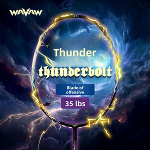 WAVAW Counterattack Thunder <span class=keywords><strong>Badminton</strong></span> Professional Single Ultra-Light Full Carbon Fiber PU Grip Soft Genuine Flagship Store 4U - Product Image 4