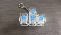 Clavier de décompression LED personnalisable XDA en PC transparent, avec touches anti-stress, porte-clés fidget, jouet à pincer pour passer le temps