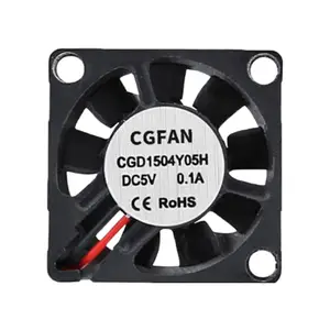 Wholesale Cheap Safe Original Black Dc 5v 0.1a 1504y 15*15*4mm Brushless Plastic Cooler Axial Fan Diy Mini Cooling Certified Fan