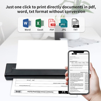 Máquina de impresión de documentos OEM HZTZ Inkless de 8 pulgadas, impresora térmica inalámbrica de letras A4 portátil para Word, PDF, páginas web, imágenes