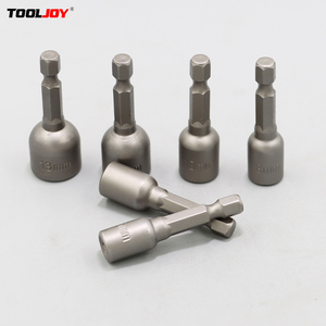 TOOLJOY Jeu de douilles à chocs magnétiques pour <span class=keywords><strong>visseuse</strong></span>, métriques 6mm-19mm, adaptateur de foret à queue hexagonale avec finition brute, support OEM - Product Image 4