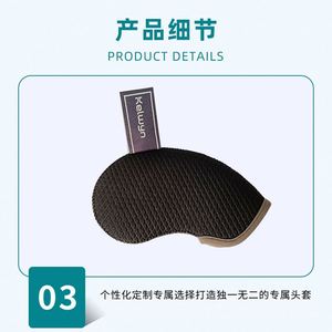 Housse de club de golf avec motif en relief, fabriquée en matériau de plongée, protège contre les rayures et couvre la tête du club. - Product Image 6