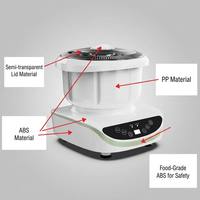 Mélangeur à pâte de grande capacité 5,28 QT avec couvercle amovible, modèle 86F-95F