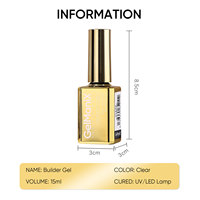 HANYINAILS Gel Liquide Constructeur Longue Durée 15ml, Gel Polish Transparent Marque Privée, Idéal pour les Ongles