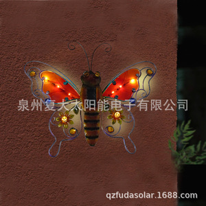 Lámpara Solar de Pared con Forma de Mariposa, Decoración de Jardín LED, Iluminación Exterior de 12V - Product Image 3