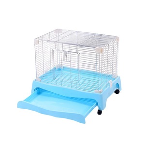 Jaulas para conejos al por mayor, rosas y azules, universales para interiores, con ruedas, jaulas de cría para mascotas, jaula para conejos con bandeja - Product Image 3