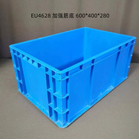 Conteneur en plastique robuste de norme européenne, boîte de manutention empilable en PEHD pour pièces automobiles et transport de poisson