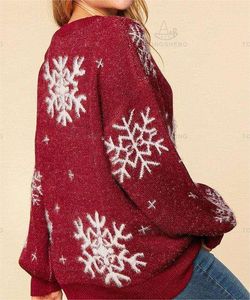 2026 Factory Custom New Snowman <strong>Christmas</strong> Sweater Snowflakes <strong>Christmas</strong> <strong>Jumper</strong> for <strong>Women</strong> - Product Image 3