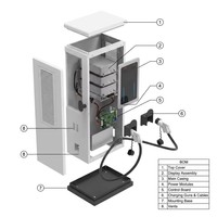 Chargeur DC pour véhicules électriques Wattzing 240 kW, usage commercial intensif, 60/480 kW, OCPP, pour bus, camions, flotte, CCS2/GBT, IP54, rapide, neuf, certifié CE