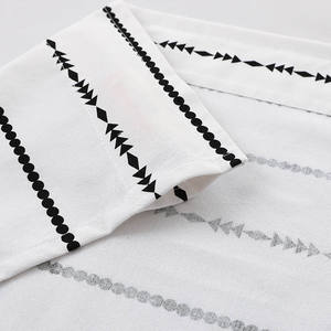 Bubaba Rideaux de cuisine courts en coton-lin à rayures style bohème, semi-transparents, isolants, avec franges, pour tringle décorative - Product Image 4