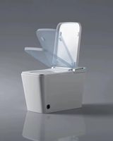 Toilette intelligente intégrée de luxe avec bidet intelligent, siège chauffant et chasse d'eau à détection automatique pour salles de bain modernes et projets hôteliers