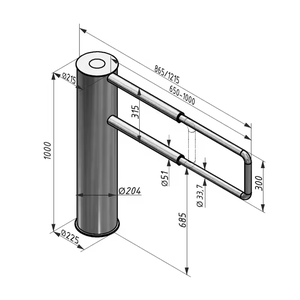 An Ninh lối vào cổng siêu thị thép không gỉ rào cản Nút truy cập kiểm soát Swing Gate - Product Image 3