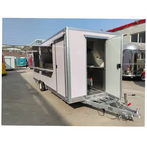 Mobile Kitchen Barbecue Food Trailer with Exhaust Range Hood Fan and Fire Suppression System