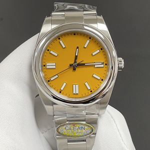 Montre-bracelet automatique de luxe unisexe, boîtier en acier inoxydable de 41 mm, verre saphir, cadran bleu ciel, montre mécanique analogique, étanche 100 bars - Product Image 5