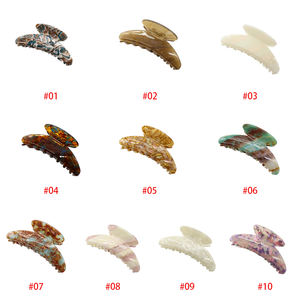 مشبك شعر فرنسي على شكل نصف قمر من حمض الخليك، أنيق بتصميم عتيق متدرج اللون، 11 سم، مشبك شعر عالي الجودة ذو طابع راقٍ - Product Image 5