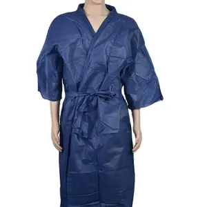 Bata Kimono Desechable para Hombre, Albornoz de Peluquería No Tejida, Ropa de Spa para Salón de Belleza