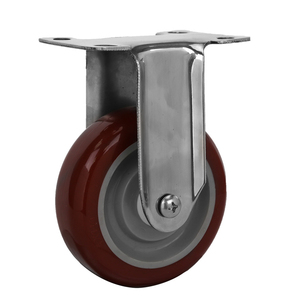 4 pouces Tige En Acier Inoxydable Pu Roulette Avec Frein <span class=keywords><strong>Pour</strong></span> Fauteuil Roulant - Product Image 6