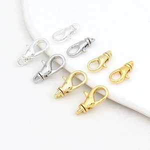 18k Gold Plated <b>Copper</b> Lobster Clasp 14k Gold Silver For Necklace <b>Bracelet</b> Keychain DIY Jewelry Findings Sw002 - Product Image 4