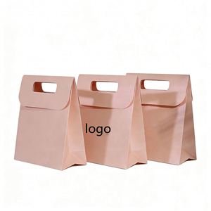 Factory Direct Customizable Pink <b>Paper</b> Gift Bag Set With Die-cut Handle Elegant Ideal for Jewelry & Gift Packaging - Product Image 1
