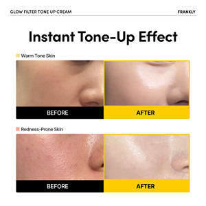 Crème tonifiante FRANKLY Glow Filter, Niacinamide et extrait de perle pour un éclat naturel, base de maquillage pour un teint uniforme et une peau lisse - Product Image 2