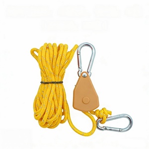 Tendeur de corde coupe-vent extérieur avec poulie, réglable, corde réfléchissante, crochet de fixation pour auvent, corde de tente de camping - Product Image 6
